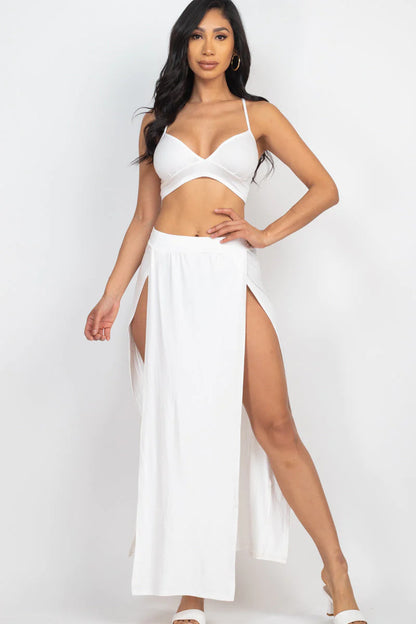 Side Slit Chic Beachwear