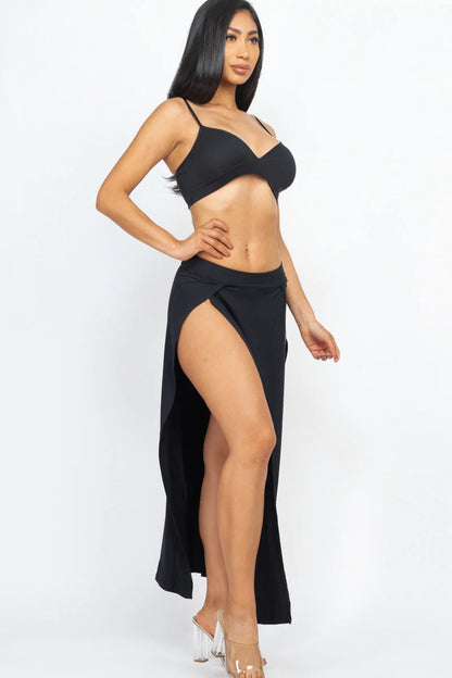 Side Slit Chic Beachwear