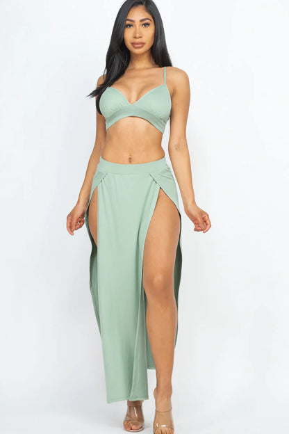 Side Slit Chic Beachwear