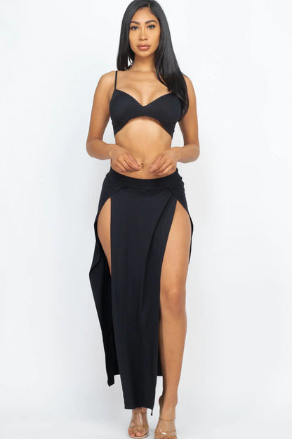 Side Slit Chic Beachwear