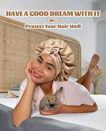 Satin Double Layer Bonnet