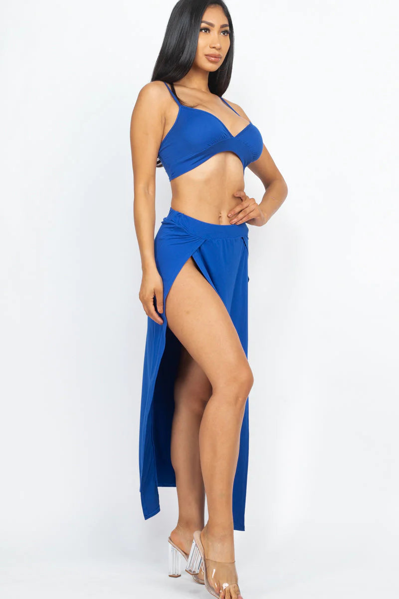Side Slit Chic Beachwear