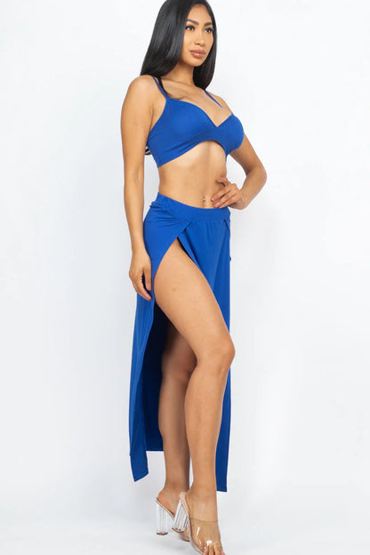 Side Slit Chic Beachwear