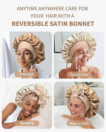 Satin Double Layer Bonnet