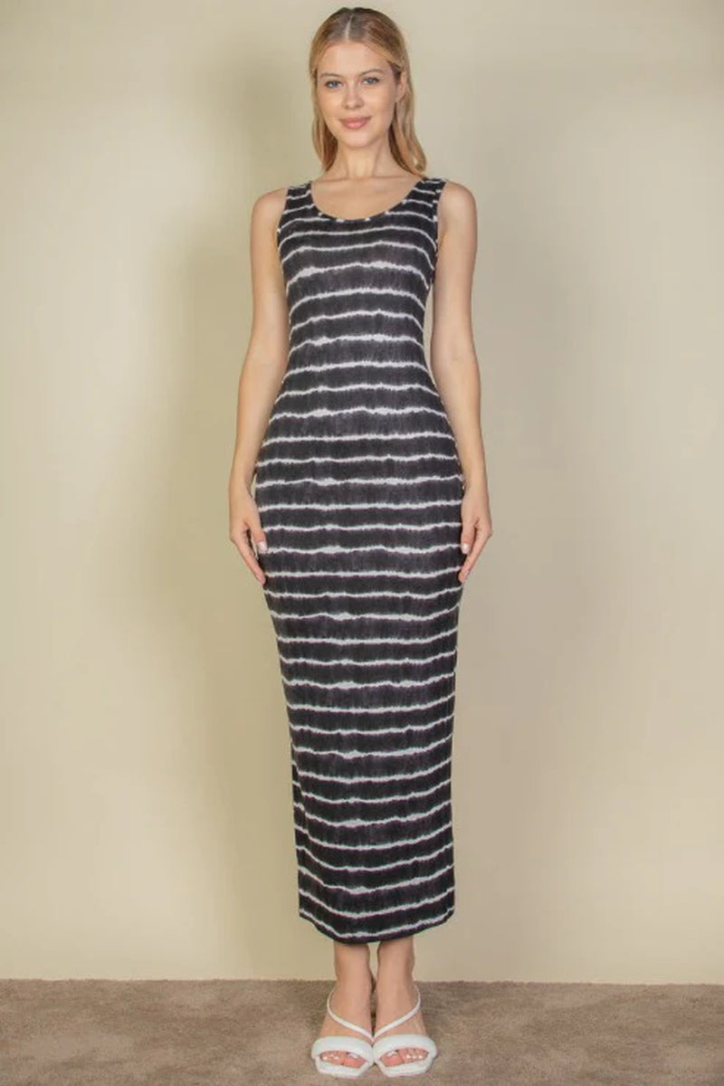 Tie Dye Printed Bodycon Maxi