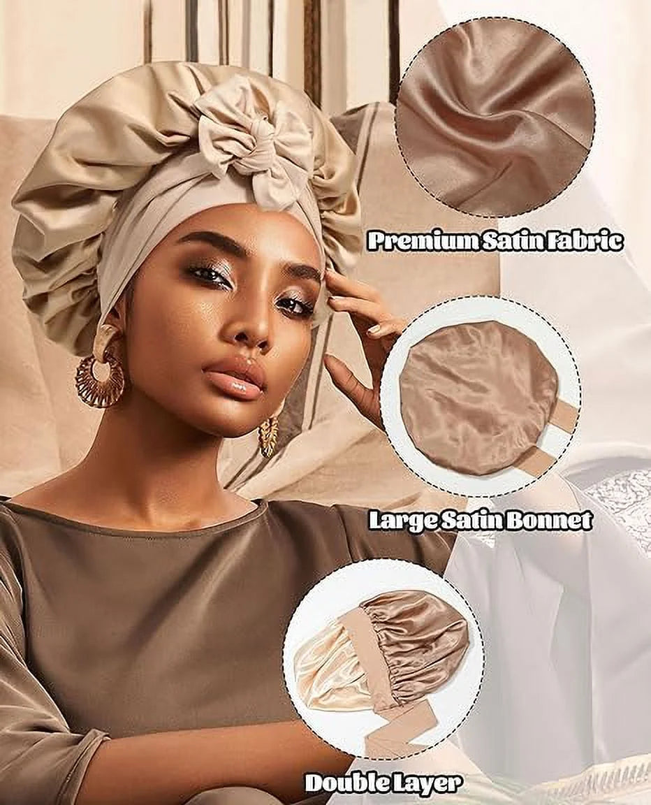 Satin Double Layer Bonnet