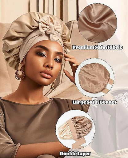 Satin Double Layer Bonnet