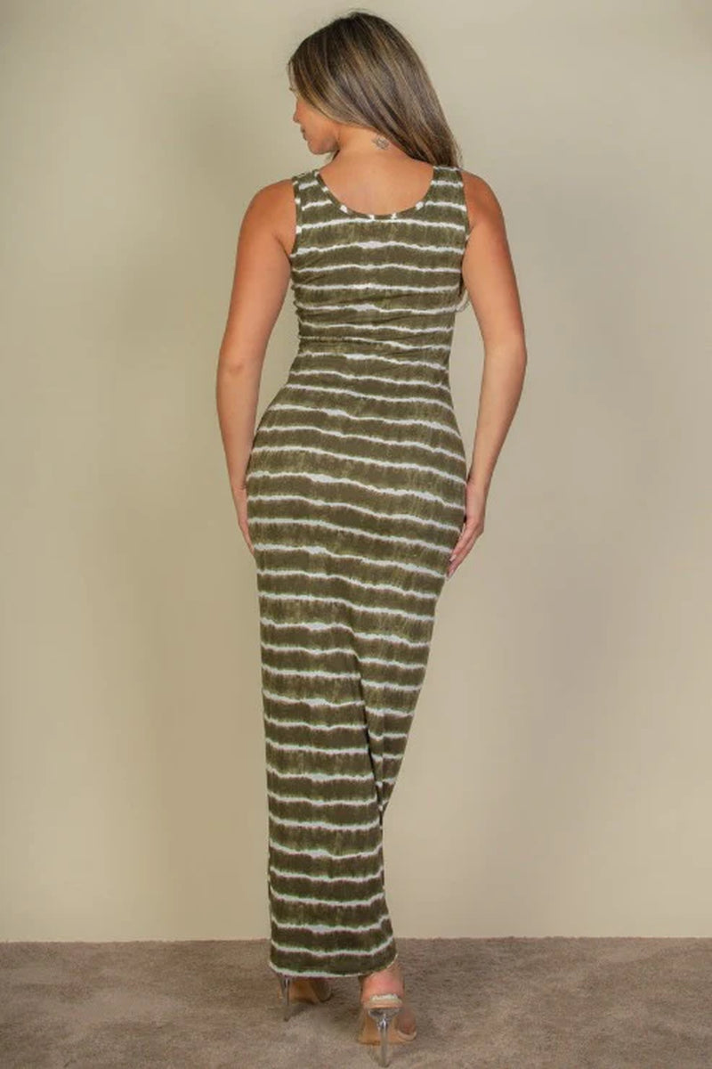 Tie Dye Printed Bodycon Maxi