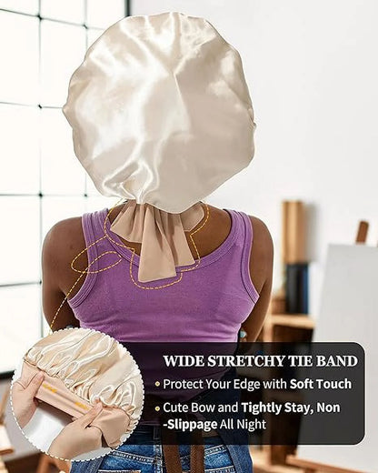 Satin Double Layer Bonnet