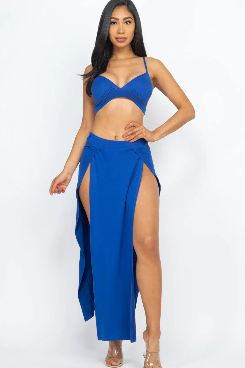 Side Slit Chic Beachwear