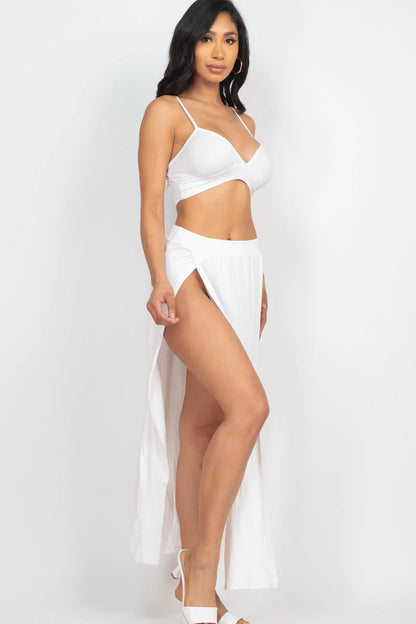 Side Slit Chic Beachwear