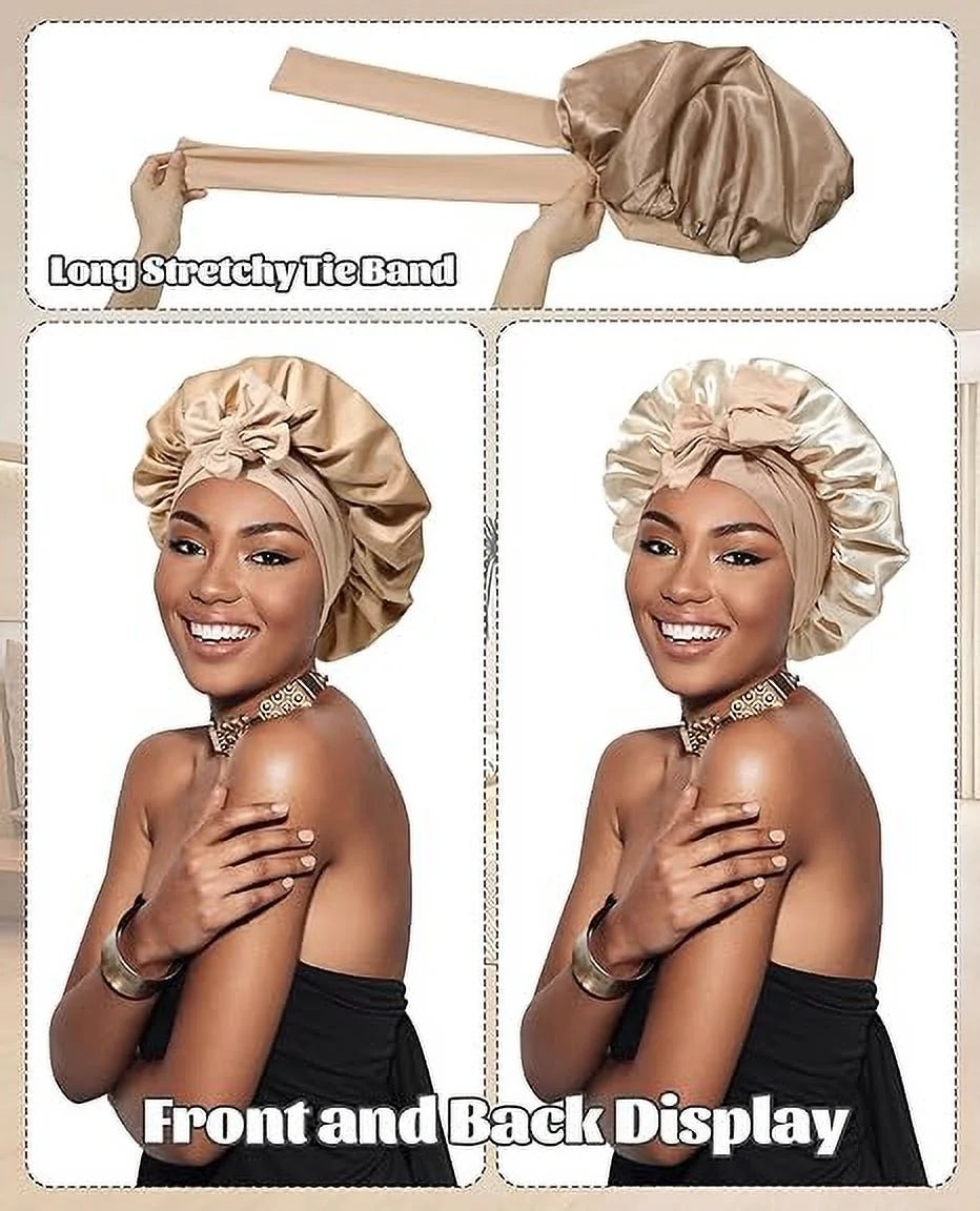 Satin Double Layer Bonnet