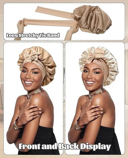 Satin Double Layer Bonnet